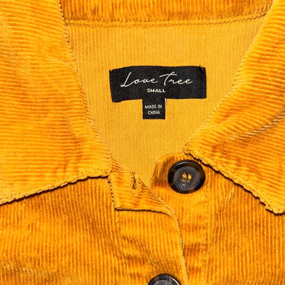yellow corduroy jacket worn once women’s juniors - Picture 3 of 3